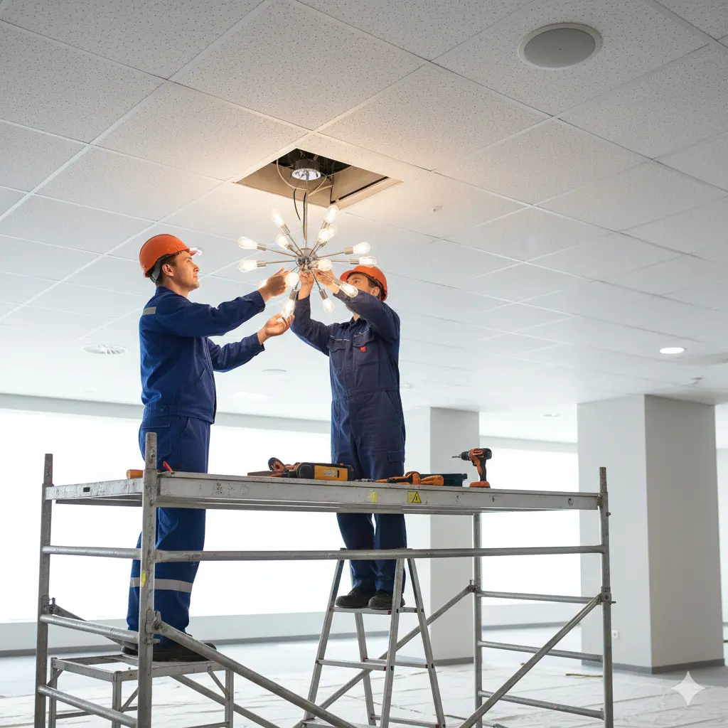 False Ceiling Light Installation